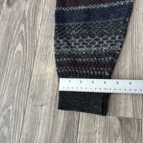 VTG Knitted Coogi Style Sweater Mens L Cooper Grand-pa Wool Pullover 90s Retro - Picture 9 of 16